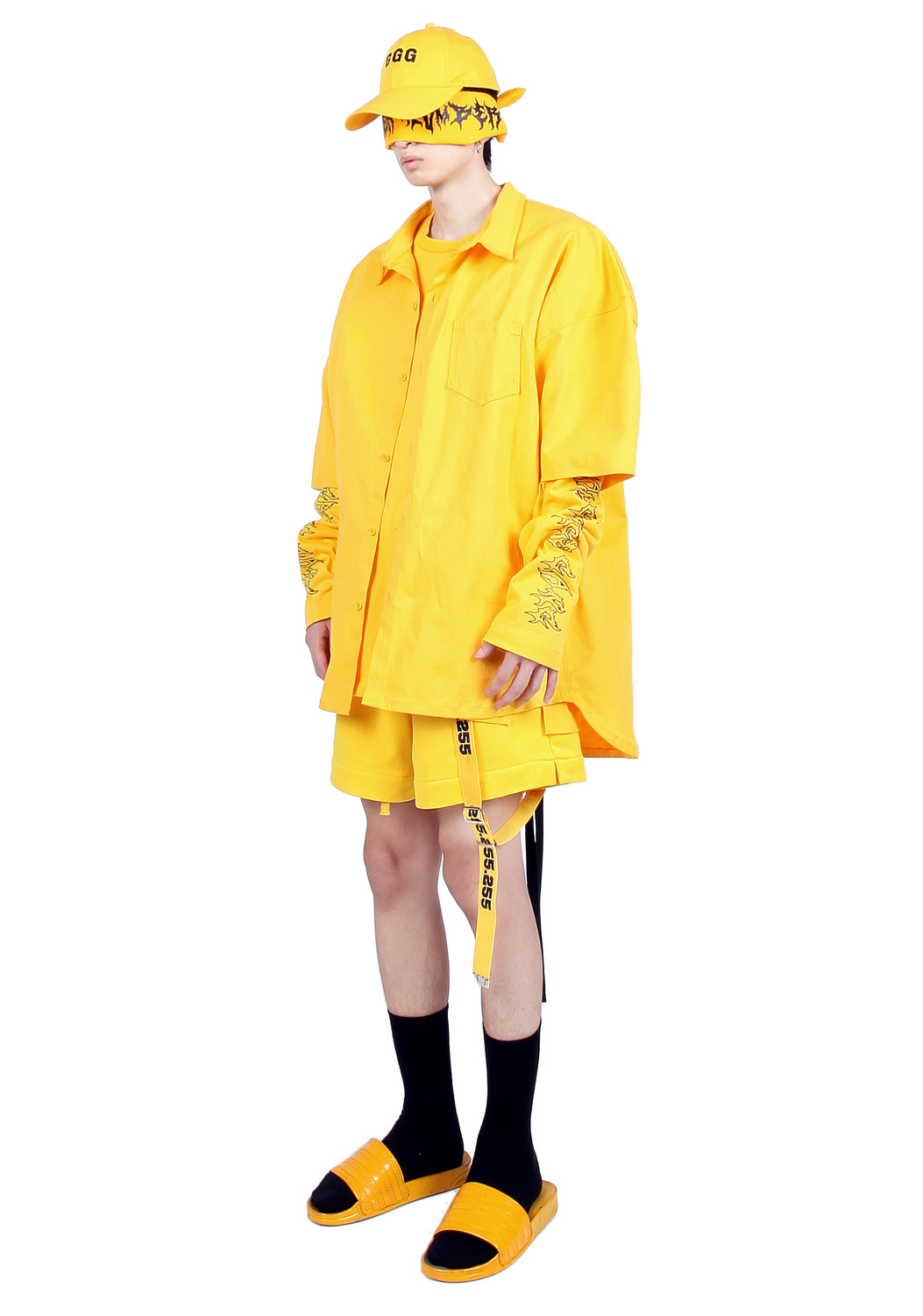 YELLOW SHORT SLEEVE OUTER SHIRTS